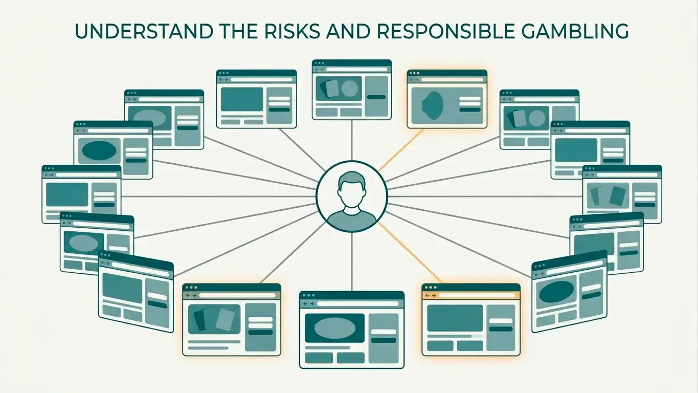 Diagram showing one player registration flowing out to multiple UK-licensed online gambling operators