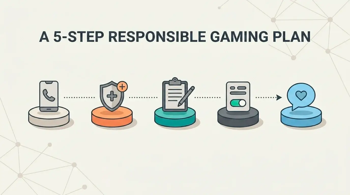 Five-step practical sequence for setting up GamStop, Gamban, a bank gambling block and helpline support