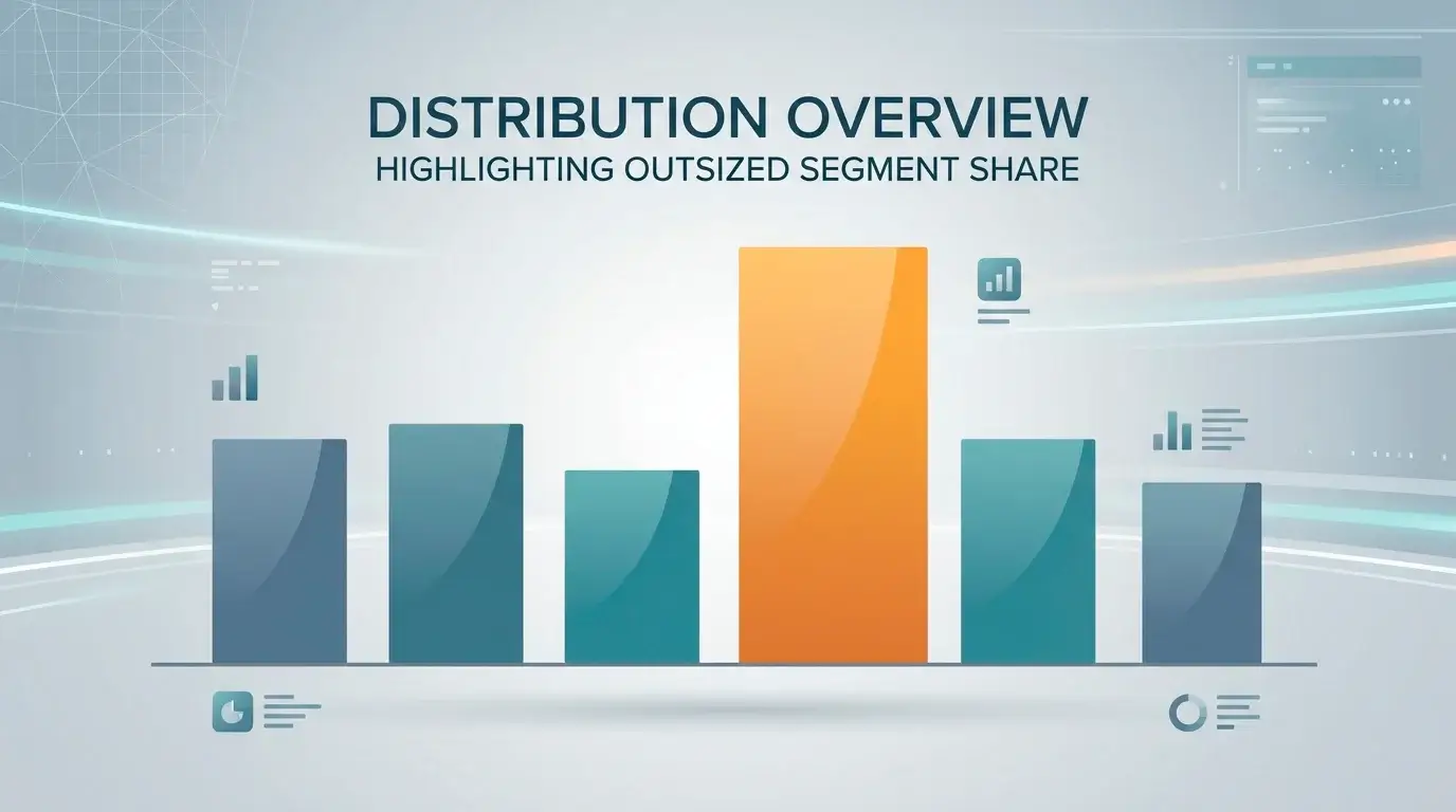 Stylised bar-style graphic depicting an enlarged segment of the UK online gambling market attributed to offshore operators